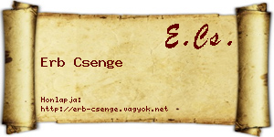 Erb Csenge névjegykártya